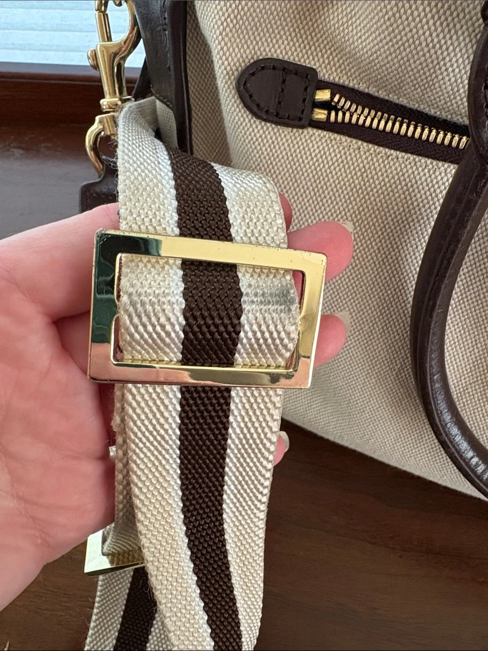 Brooks Brothers Canvas and leather bag